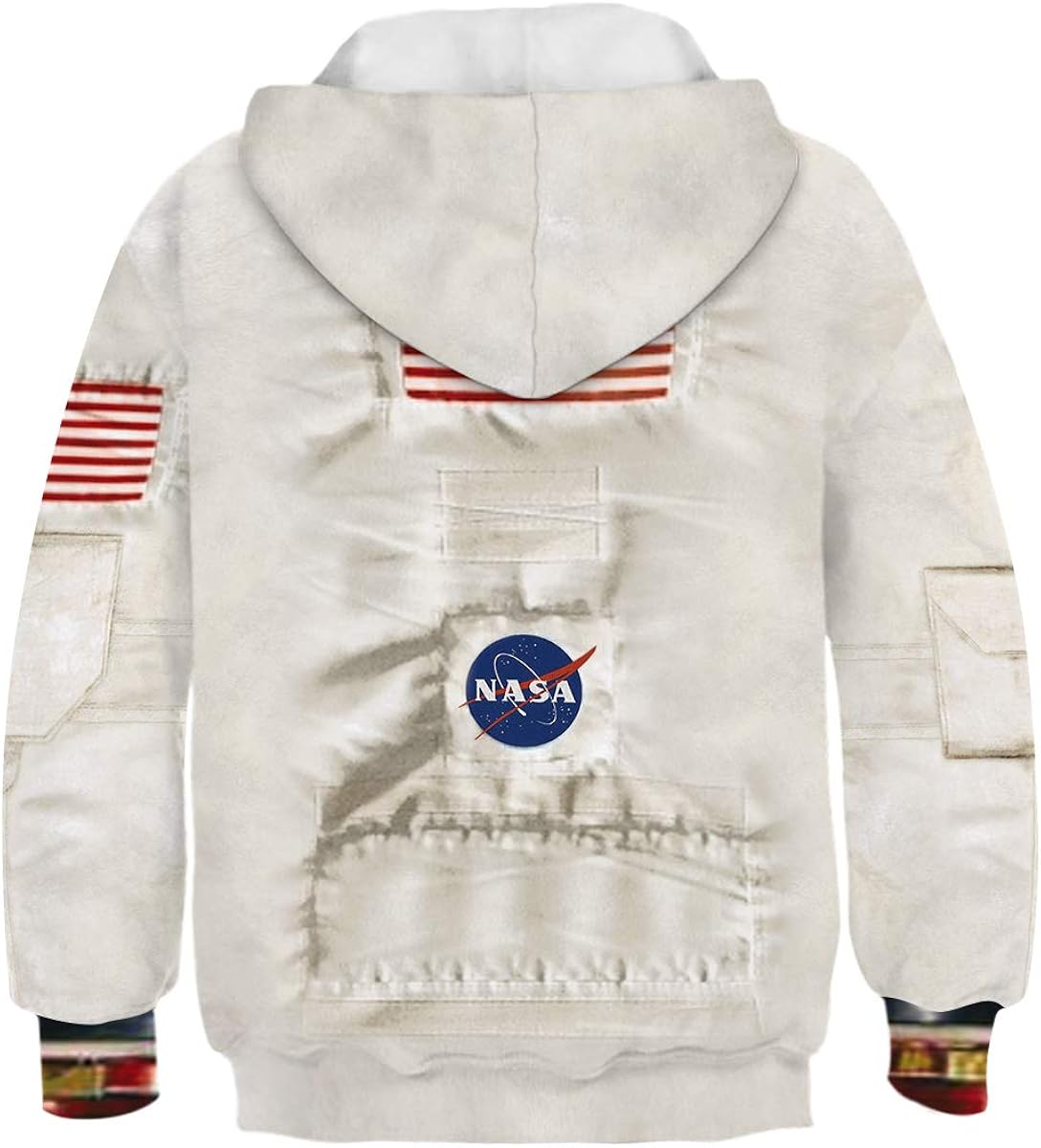 Ainuno Kids Boys Girls Hoodie Pullover 4-15Y Galaxy Wolf Sweatshirts 3D Cool Top: Clothing