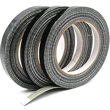 Cinta de correa para batería negra reforzada con fibra de 12 mm x 25 m de hobbysoul