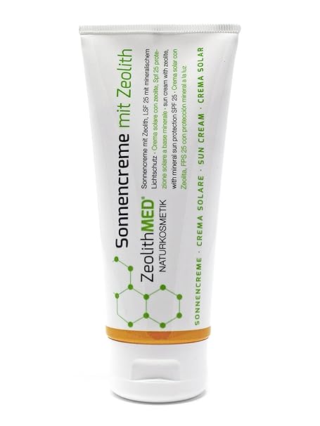 Zeolith MED Sonnencreme LSF25, 100ml Naturkosmetik, ohne Parabene, ohne Parfum, ohne Silikone