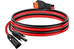 Behaunty 10AWG Tinned Copper Wire XT60i to Solar Panel Connector Extension Cable 5FT – Heavy-Duty Solar to XT60i Cable for RC Batteries, Drones, Solar Power Systems, and Renewable Energy Applications