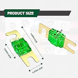 18 Pieces Mini ANL Fuse,Gold-Plated ANL Blade Fuse