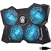 KLIM-Wind-Laptop-Cooling-Pad-The-Most-Powerful-Rapid-Action-Cooling-Fan-Laptop-Stand-with-4-Cooling-Fans-at-1200-RPM-USB-Fan-Compatible-New-2021-Version-Cyan KLIM Wind Laptop Cooling Pad - More than 500 000 units sold - NEW 2023 - The Most Powerful Rapid Action Cooling Fan…