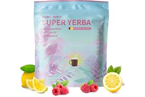 ROYALEE Zoone Nutra Super Yerba Mate Instant TeaPowder with Prebiotics & Probiotics Raspberry Lemonade Flavor for GutHealth, Energy Boost & Focus - 30Servings Pack