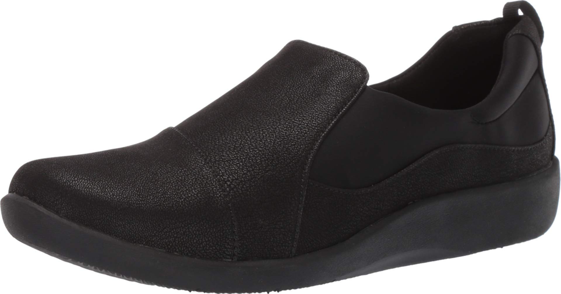 Clarks Women’s Sillian Paz Slip-On Loafer, Black, 10.5
