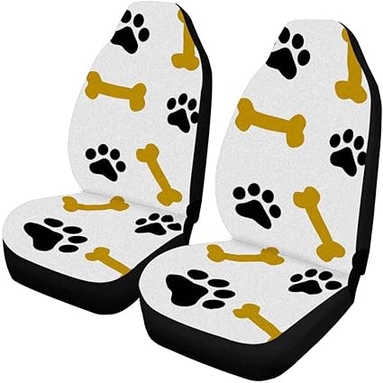 dog paw print bucket seat covers