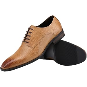 AUSTIN MILL Mens Classic Dress Oxford Shoe for Wedding Business Party Prom | Splicing Lizard Pattern Surface Non-slip Soles G