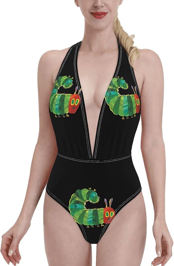 Amazon Co Jp はらぺこあおむし 1 夏 人気 水着 ディープvネックワンピース水着 肌触り良い水着 パーティー水着 ビーチウエア 吸汗速乾 レディース水着 温泉 海水浴 水ファッション 泳 曲線を強調表示する バックレス レディース水着 服 ファッション小物