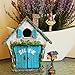 Mood Lab Fairy Garden House Miniature Believe Set of 4 pcs, Hand Painted Figurines & Accessories, Kit for Outdoor or Indoor Decor