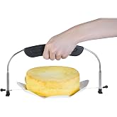 YAMHOHO Adjustable Cake LevCake Cutter Slicer Leveler, 9 Different Height Premium Food Grade Stainless Steel Double Wires Cake Cutter/Slicer/Adjustable Cake Leveler for Leveling and Molding (black)