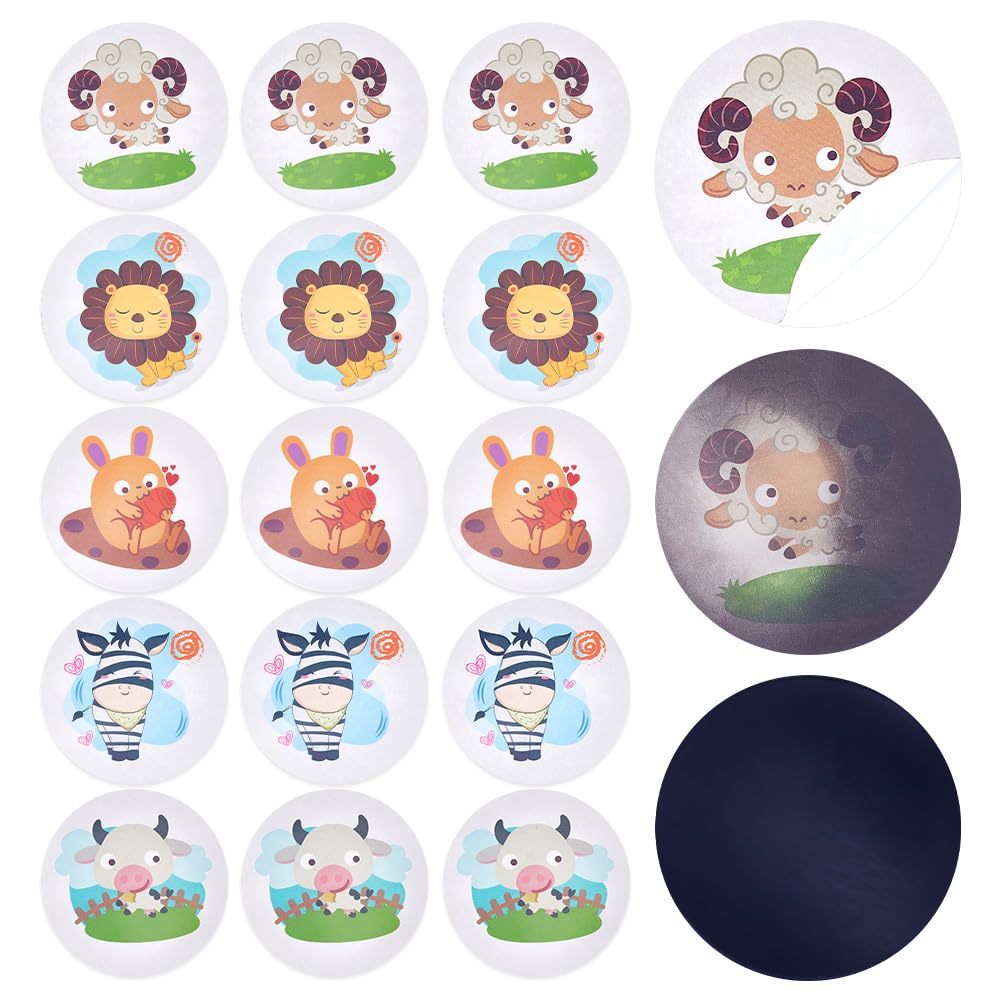 CRASPIRE 25Pcs Potty Training Seat Magic Sticker Animal Potty Targets Toilet Color Changing Sticker Round PVC Reusable for Pee Training — image 1