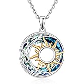 Dreamboat Sterling Silver Sun Moon Necklace for Women Crescent Moon Sun Necklace Celestial Jewelry Gifts