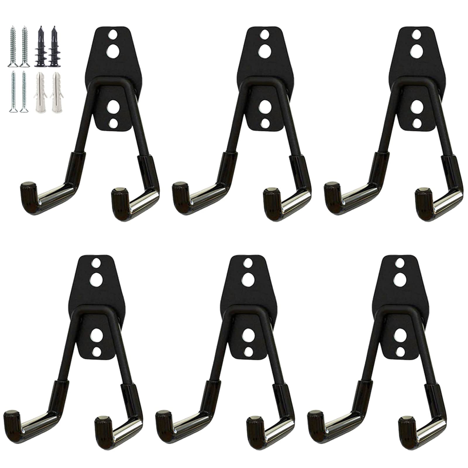 PYBTOOL Heavy Duty Garage Storage Utility Hooks - Steel Wall Mount Hanging Hooks Organizer