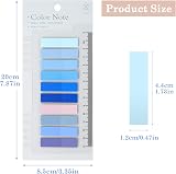 Qufiiry 600 Pcs Sticky Notes 3 Packs Ruler Pages Markers Colored Tabs view 2