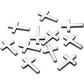 DanLingJewelry 20pcs Synthetic Hematite Cross Charms Non-magnetic Cross Pendants Crucifix Charms for DIY Handmade Jewelry Making