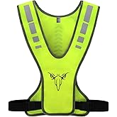 TCCFCCT Reflective Running Vest, High Visibility Running Gear with Large Pocket