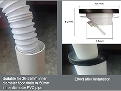 White Odor Proof Shower Floor Drain Backflow