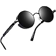 Joopin Retro Small Round Sunglasses Hippie Circle Sun Glasses Polarized UV400 Protection Metal Shades for Men Women