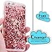 iPhone 6 Plus Case, iPhone 6S Plus Flowing Liquid Case, WeLoveCase 3D Creative Floating Luxury Bling Sequins Shiny Sparkle Glitters Adorable Quicksand Hard Case with TPU Bumper Frame - Rose Gold