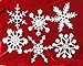 6 lace crochet snowflakes white winter decoration