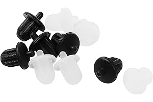 uxcell 10 Pcs 6.35mm Anti Dust Cover, Rubber Dust Jack Plug Socket Port, Dust Cap Stopper for Audio Jack DVD Microphone Clear