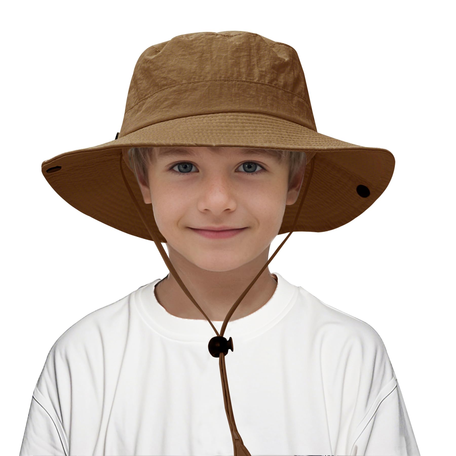 Photo 1 of Jastore Waterproof Quick Dry Kids Fishing Safari Hat Boys Sun Hat Girls Beach Hat UPF 50+ Outdoor Bucket Hat(US, Age, 3 Years, 6 Years, Brown)