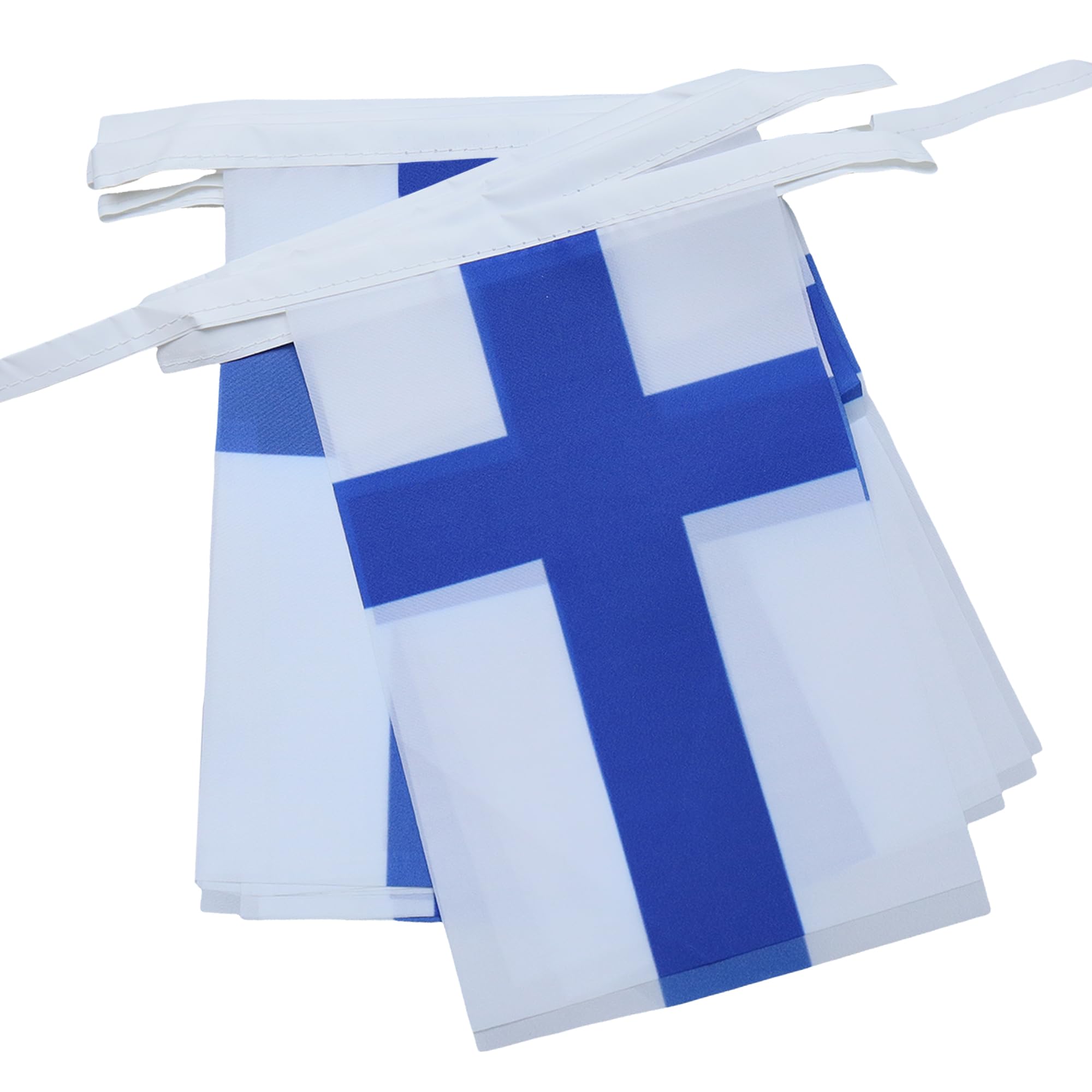 AZ FLAG Finland Bunting Flag, 20 Ft Garland with 20 Small Finnish Flags 8'' x 6'', 100% Polyester String Pennant, 6 meters — image 1