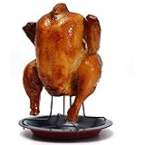 Chicken Roaster Rack With Bowl Tin Non-stick Cooking Tools Baking Pan Barbecue Grilling BBQ Accessories