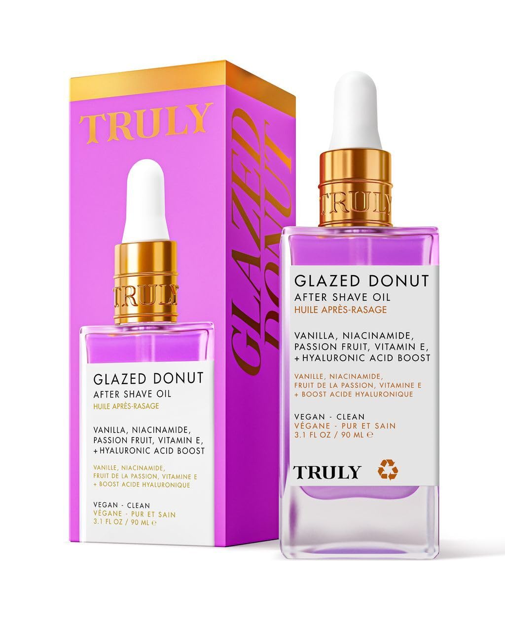 Photo 1 of Truly Beauty Glazed Donut After Shave Oil - Razor Bumps Treatment for Women, Razor Bump and Ingrown Hair Treatment for Bikini Area - 3.1 OZ