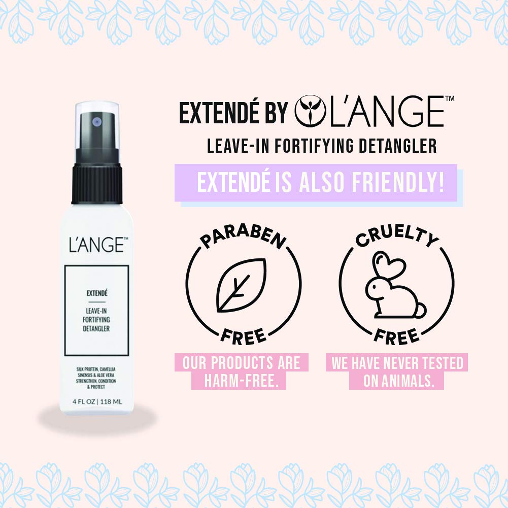 LANGE HAIR Extendé Conditioning Detangler Hair Spray - Paraben Free Leave-in Conditioner and Fortifying Spray, Repair and Protect for Damaged Hair, Detangles and Hydrates Hair, Moisture & Shine | 4OZ: Beauty