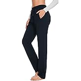SEVEGO Women's Sweatpants Tall Cotton Yoga Lounge 30"/32"/34"/36" Casual Open Bottom Soft Workout Zipper Pocket Joggers