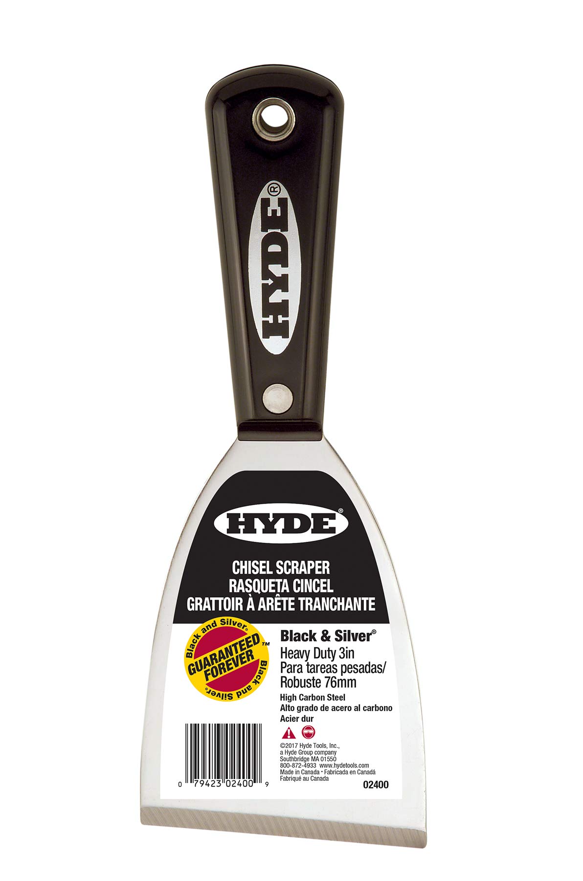 Photo 1 of HYDE Hyde-02400 02400 2400 Stiff Chisel Scraper, 3", 3 Inch, No Color