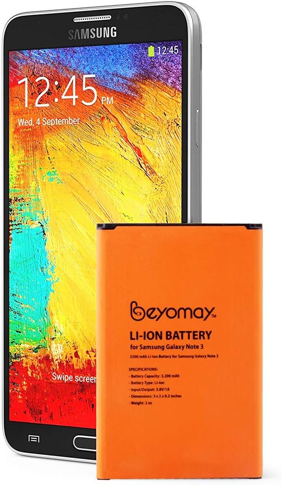 Note 3 Battery Battery 3200mAh Li-ion Replacement for Samsung Galaxy Note3 N9000 N9005 N900A N900V N900P N900T
