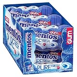 Mentos Pure Fresh Sugar-Free Chewing Gum with Xylitol, AirHeads Blue Raspberry, Halloween Candy, Bulk, 50 Piece Bottle (Pack of 6)