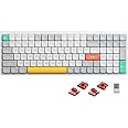 nuphy Air96 V2 Wireless Mechanical Keyboard,100 Keys RGB Backlit Keyboard,Supports Bluetooth 5.1,2.4G and Wired Connection,for PC/Laptop/Windows/Mac -White Gateron Cowberry Switch