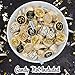 Black and Gold 90th Birthday Party Favor Chocolate Kisses Candy Stickers - 180 Stickers