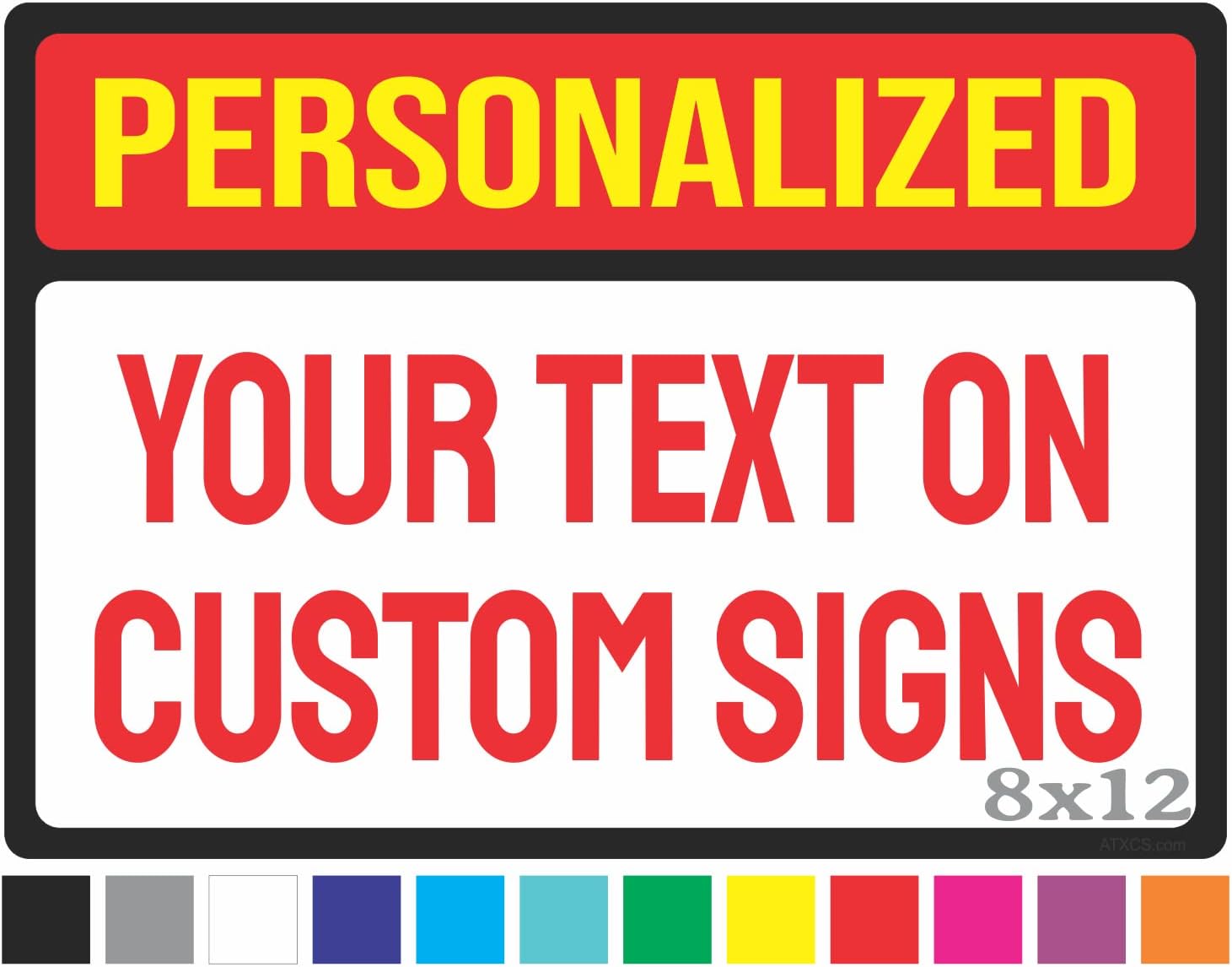 Yard Signs - Custom Signs Outdoor and Indoor Weatherproof Aluminum. Full Color, UV Ink lasts years. Customized No Trespassing Signs, Personalized Delivery Signs for home or office. 8