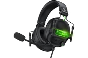 WESEARY Wired Gaming Headset for Xbox, PS5, PS4, Switch, PC, Mobile, Surround Sound Gaming Headphones with ENC Noise-Canceling Mic, 50mm Drivers, Soft Memory Foam Earcups, Comfortable Durable Design