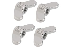 304 Stainless Steel M8 Wing Nuts 10 Pieces Silver White Butterfly Fastener Hardware for Hand Tighten Tool Free Assembly Marin
