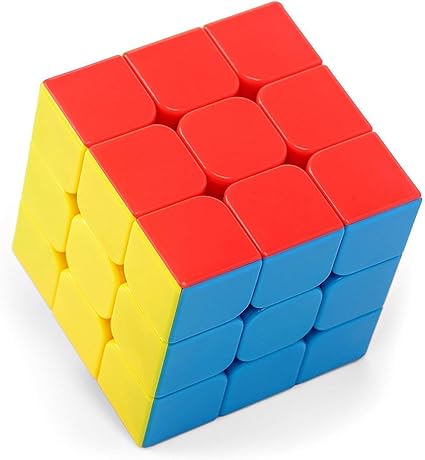 AdiChai Stickerless Multi Coloured 3 by 3 Magic Speed Cube - HMC 3 by 3 , 3X3 , 3 X 3 Magic Cube