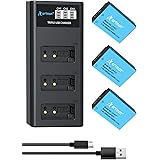 Artman 3-Pack LP-E17 Batteries 1300mAh and 3-Channel LCD Charger Pack for Canon EOS RP R10 R8 R50 Rebel T6i T7i T8i T6s SL2 S