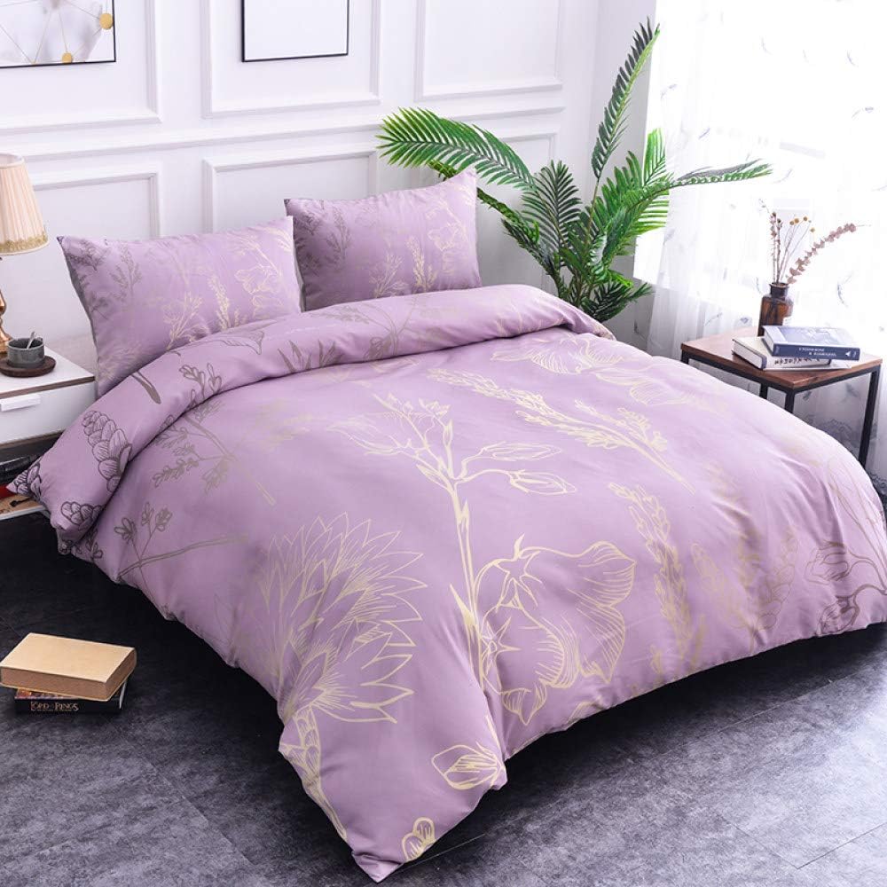 3D Printed Bedding Set,King Size Golden Leaves Pattern ...