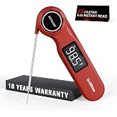 Instant Read Meat Thermometer, GrillBliss USB-C Rechargeable Digital Food Thermometer with 0.5s Fast Read &amp; &plusmn;0.5℉ Accuracy, VA LCD Display, Cooking Thermometer for BBQ, Grill, Candy, Brewing