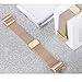 bayite Milanese Loop Bands Compatible Fitbit Charge 2, Stainless Steel Magnet Lock Metal, Rose Gold Small