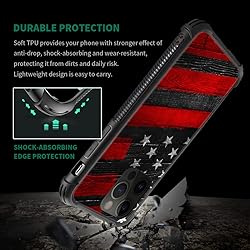 TnXee Compatible with iPhone 14 Case,Wood American
