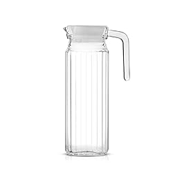 40oz Glass Pitcher with Lid (2 Lids) - Beverage