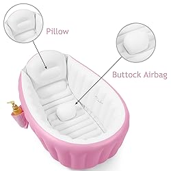 PandaEar Baby Inflatable Bathtub, Portable Travel