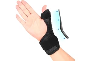 Cozyhealth Thumb Brace for Men and Women, CMC Joint Thumb Spica Splint for Pain Relief, Tendonitis, Thumb Wrist Stabilization Support for Right or Left Hand (A-Black)