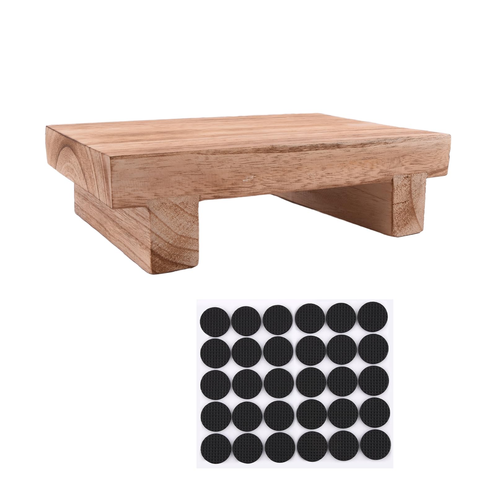 Multifunctional Step Stool Made of Solid Wood - Sturdy for High Beds, Kitchen, Living Room, Cupboard - For Children and Adults - 25 x 18 x 7 cm