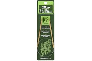 Clover 3016/16-04 Takumi Bamboo Circular 16-Inch Knitting Needles, Size 4, White
