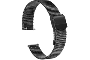 HARFINGTON 316L Stainless Steel Mesh Watch Band Quick Release Adjustable Metal Watch Strap for Men Women